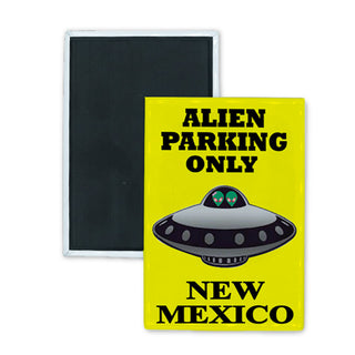 New Mexico   Alien Parking Only Rectangle Badge Magnet