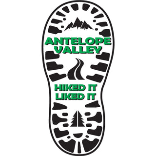 Antelope Valley Hiked It Liked It Bootprint Sticker