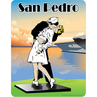 OK4 San Piedro Sailor Kiss Statue Sticker