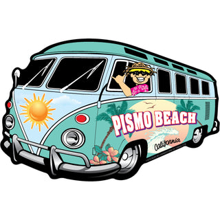 Pismo Beach CA Beach Camper Bus Sticker