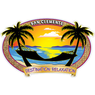 San Clemente  California   Destination Relaxation Hammock Sticker