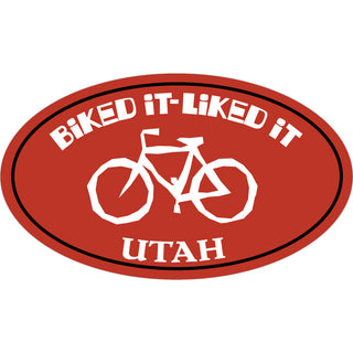 Utah   Biked It Liked It Red Sticker