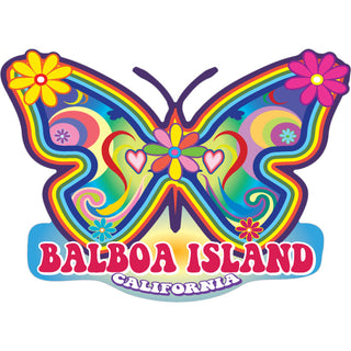 Balboa Island Hippie Butterfly Sticker