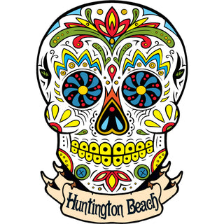 HB Skull Bottom Banner Digital Skull Sticker