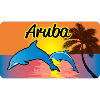 Aruba   Dolphin Sunset Sticker