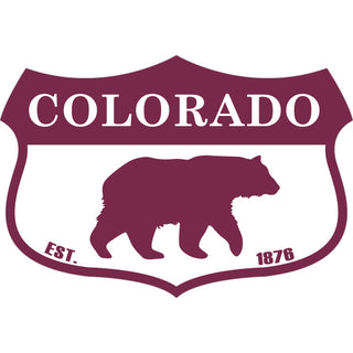 OK4 Colorado Bear Wide Shield est 1876 Sticker