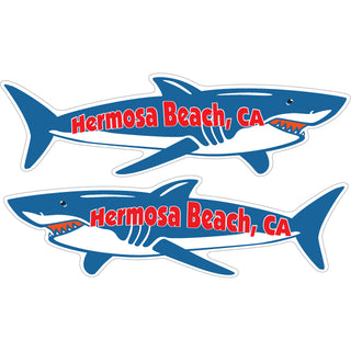 Hermosa Beach  CA   Great White Shark Sticker