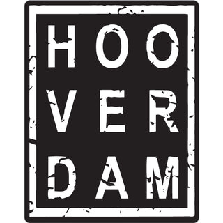 Hoover Dam   Distressed Stacked Lettering Sticker