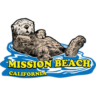 Mission Beach  California   Sea Otter Floating Sticker