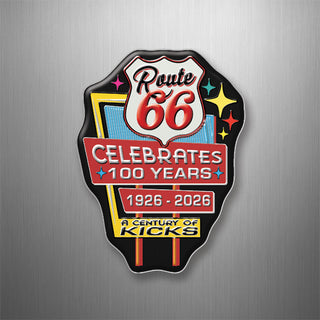 Route 66 Retro Hotel Sign 3D Magnet