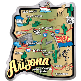 Arizona 50 States Map Sticker
