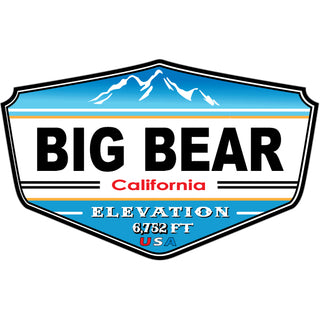 Big Bear  California   Blue Mountain Shield Sticker