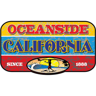 OK4 Oceanside  CA Endless Summer Distressed Sign since 1888 Sticker