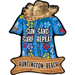Huntington Beach   Hawaiian Shirt Sticker