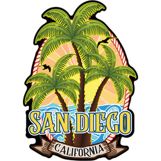 San Diego California   Triple Palms Sticker