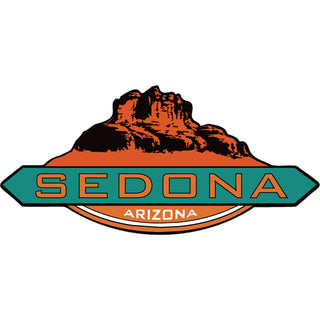 Sedona Arizona Rock Formation Bell Rock Teal and Red Rock Sticker