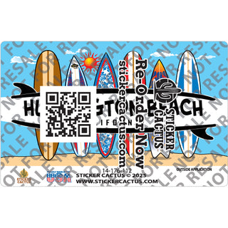 Huntington Beach Surfboard Sticker
