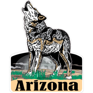 Arizona Howling Wolf Vertical Sticker