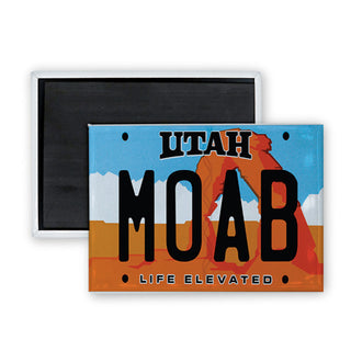 Utah Arches License Plate Rectangle Badge Magnet