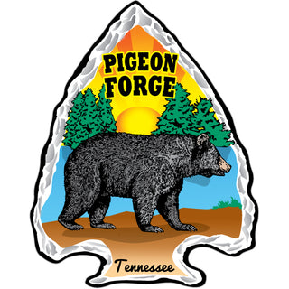 Pigeon Forge  Tennessee   Black Bear Arrowhead Sticker