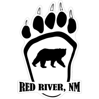 Red River  NM   Bear Paw Print Sticker
