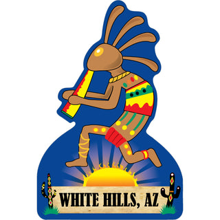 White Hills AZ Colorful Kokopelli Sticker
