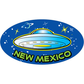 New Mexico   Flying Saucer Oval Sticker