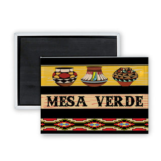 Mesa Verde   Southwest Pottery Rectangle Badge Magnet