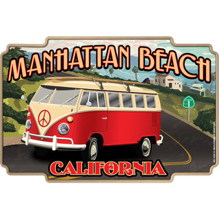 anhattan Beach  California   Vintage Bus on PCH Sticker