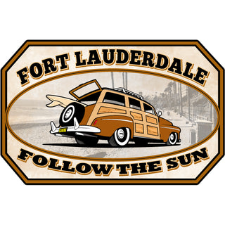 Ft Lauderdale Woody Follow the Sun Sticker