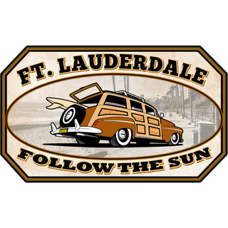 Ft Lauderdale Woody Follow the Sun Sticker