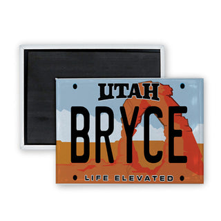 Bryce   Utah License Plate Rectangle Badge Magnet