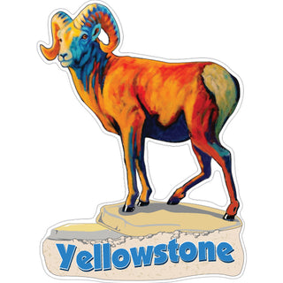 Full Color Ram   Yellowstone National Park Full Color Ram Sticker
