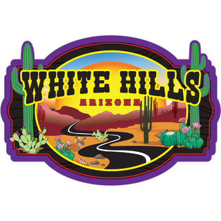 OK4 White Hills Arizona Winding Road into the Sunset (01168) Sticker