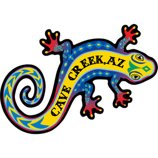 Cave Creek  AZ Colorful Gecko   Postcard Sized Sticker Sticker