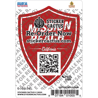 Mission Beach Shield Sticker