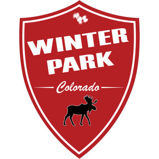OK3 Winter Park co red shield with Moose Sticker