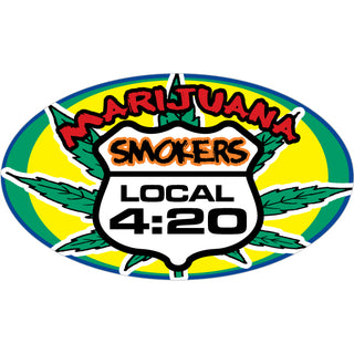 Novelty   Marijuana Smokers Local 420 Sticker