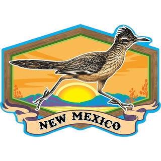 New Mexico   Roadrunner Over Sun Sticker
