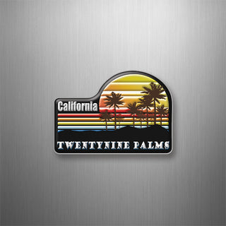 Twentynine Palms  CA   Colorful Palm Sunset 3D Magnet