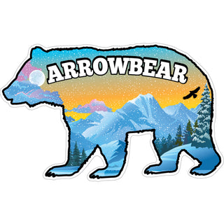 Arrowbear   Snowy Mountains Inside Bear Sticker
