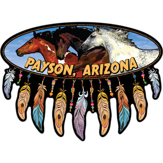 Payson  Arizona Horse Oval Dreamcatcher Sticker