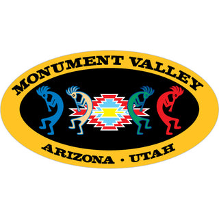 OK4 Monument Valley Arizona Utah Kokopellis Oval Sticker