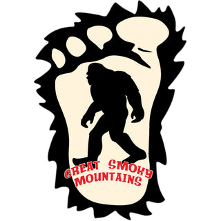 Big Foot   Great Smoky Mountains Big Foot in Big Furry Foot Sticker