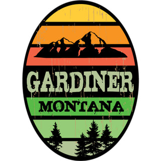 OK4 Gardiner Montana Wide Vertical Oval Stripes (00792) Sticker