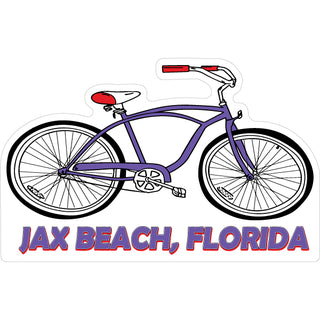 OK3 Jax Beach Florida Purple Beach Cruiser Sticker