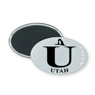 Utah Euro Oval Oval Badge Magnet