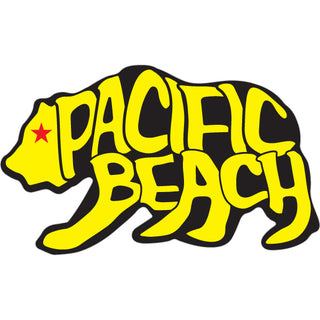 OK4 Pacific Beach Yellow Bear Shape Sticker