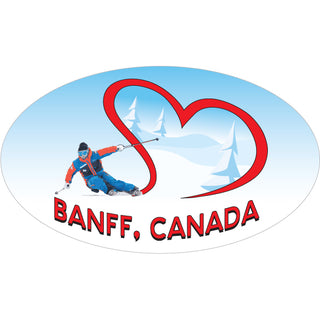 Banff Canada SKI HEART Sticker
