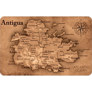 Antigua  West Indies Map Sticker
